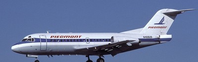 Fokker F-28 Fellowship Piedmont F28 Aircraft Wood Model Free Shipping New