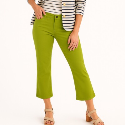 NWT Cabi Summer 2025 Kick Back Kick Flare Grasshopper, Style 6777, 0-16
