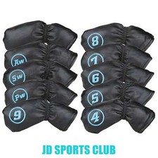 10pcs/set PU Leather with Puppy Golf Club Iron Head Cover Fit All Brans Irons