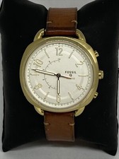 Fossil FTW1201 Women's Brown Leather Analog White Dial Hybrid Smartwatch XX730