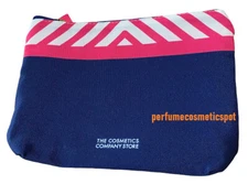 THE COSMETICS COMPANY STORE 100% POLYESTER NAVY PINK WHITE TRAVEL / COSMETIC BAG