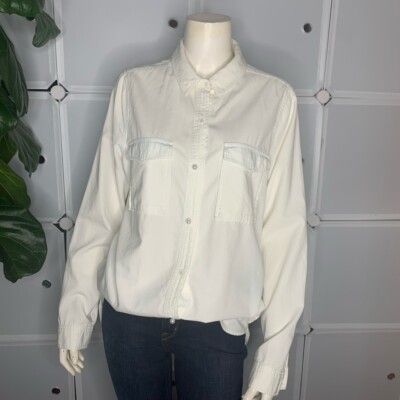 Treasure & Bond Cream Pear Long Sleeve Button Down Size Medium Slim