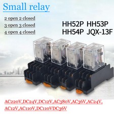 Petit relais électromagnétique intermédiaire HH52P AC/DC 12V-380V HH53P HH54P JQX13F
