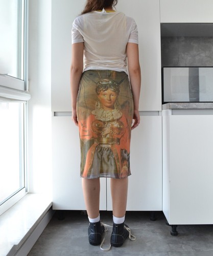 Vintage Womens DOLCE & GABBANA D&G Top T Shirt Skirt Set Queen Mesh Size IT 44 - Picture 3 of 12