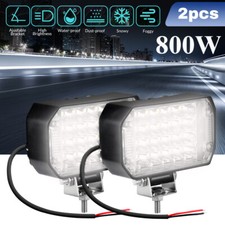 2PCS 4inch 800W LED Work Lights Bar Spot Pods Fog Lamp Offroad Driving Truck ATV