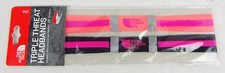 The North Face Woman's Triple Threat Headbands 2 Pack Orange Purple Black NWT