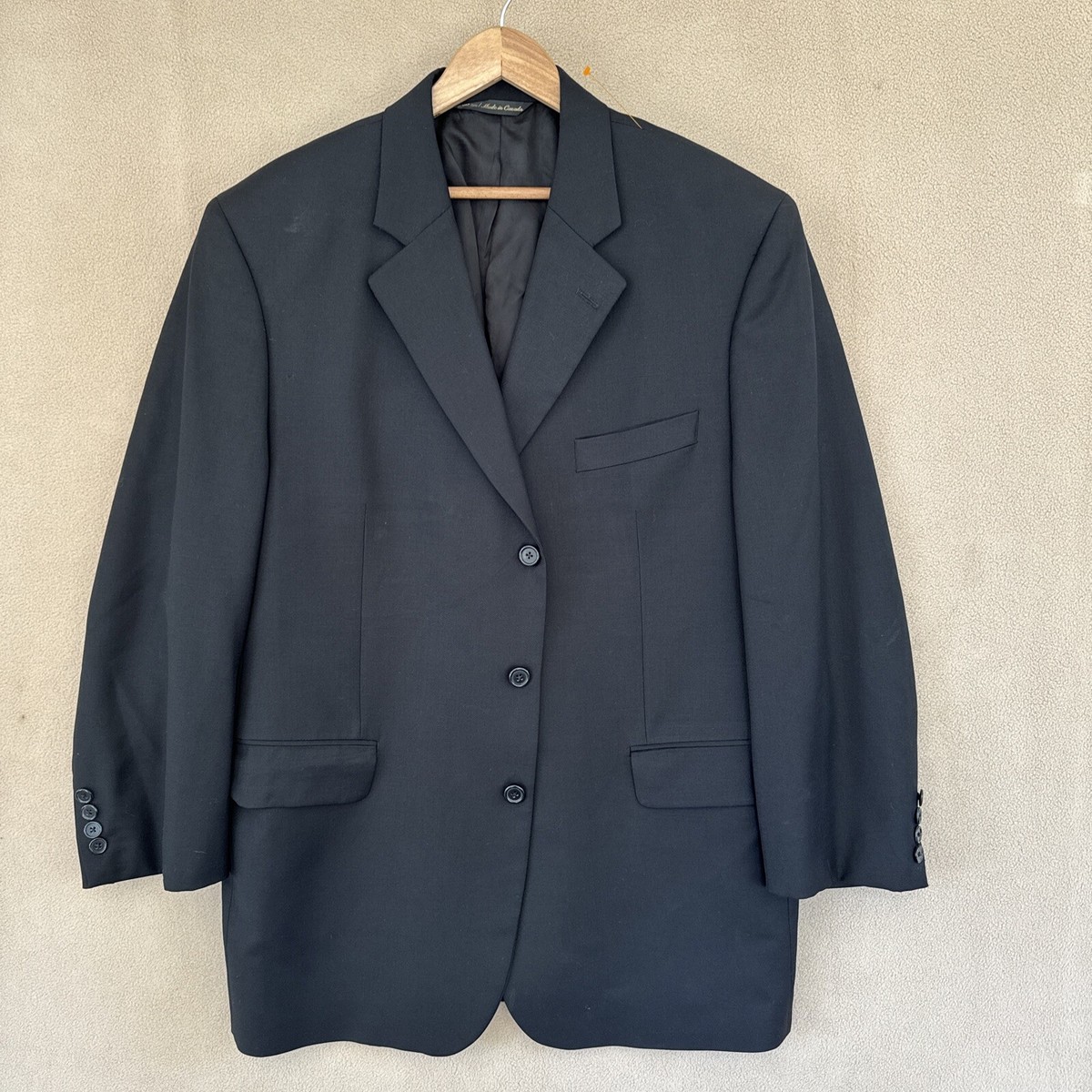 Jack Victor Mens Blazer Super 100's Wool Button 46R LanzaWood