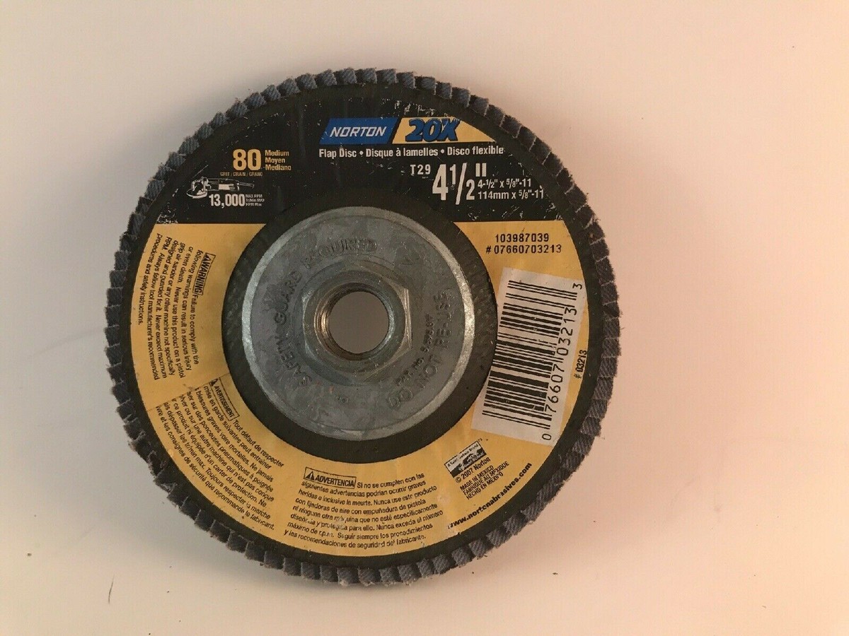 Saint Gobain-Norton Abrasives 03213 4.5 in. 80 Grit Flap