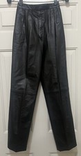 CJ Todd Vintage Black Leather Pants