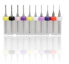 10PCS 0.3mm to 1.2mm Carbide PCB Dremel CNC Engraving Micro Drill Bits Set
