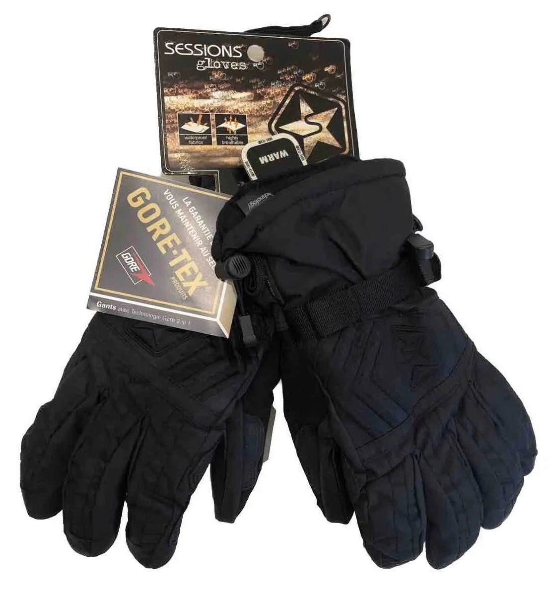 Sessions Snowboard Gloves Gore Tex 2 In 1 Medium Black Waterproof Ski Snow
Opens in a new window or 