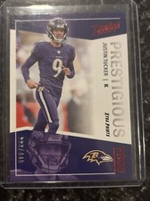 JUSTIN TUCKER 2022 Panini Prestige #PP-19 Prestigious Pros SP /449 Ravens.  C1B