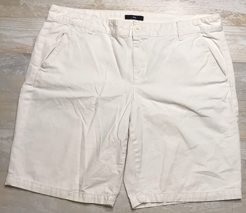 GAP Women's Chino Bermuda Shorts WHITE 