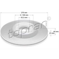 Topran 2X Bremsscheibe Vorne Ø278Mm FüR Ford Fiesta VI B-Max JK 1.0 Ecoboost
