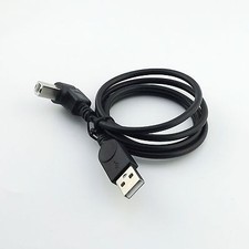 2x USB 2.0 A Male to USB B Male Down Angle Printer Cable Scanner Cord Black 3ft