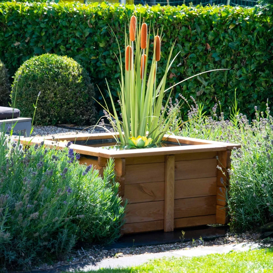 Hochteich Square Teich Gartenteich Terrassenteich Wasserbecken Teichfolie Kiefer - Bild 4 von 4