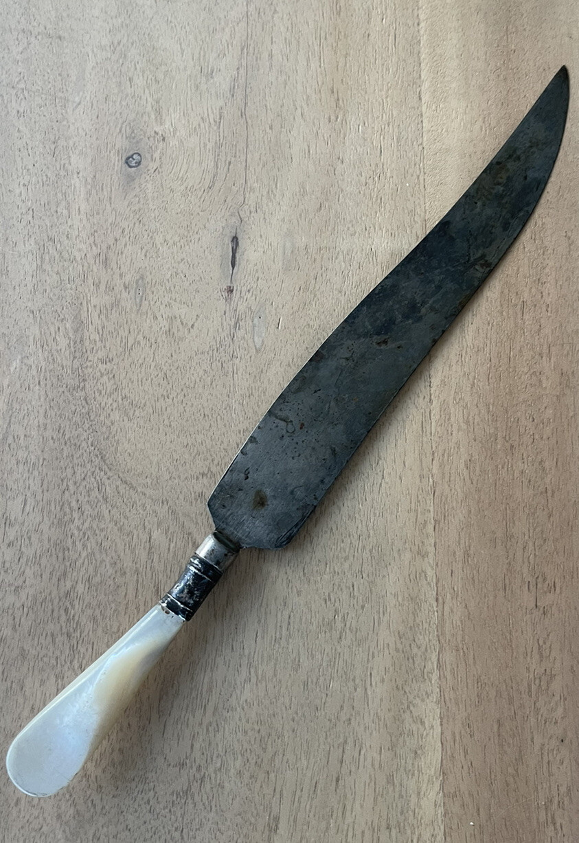 RARE Find ANCO CUTLERY CO, STERLING PEARL HANDLE ANTIQUE CHEF KNIFE eBay