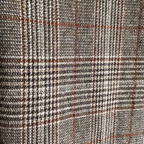 Herringbone Plaid Academia Trench Coat Size S Old Money Preppy Lightweight - Picture 7 of 12