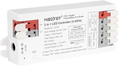E2-RF Miboxer 2 in 1 LED Strip Light Controller with Tool-Free Wiring,Used for N