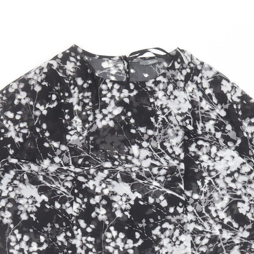 South Womens Black Polyester Blend Blouse Size 12 - Picture 4 of 12