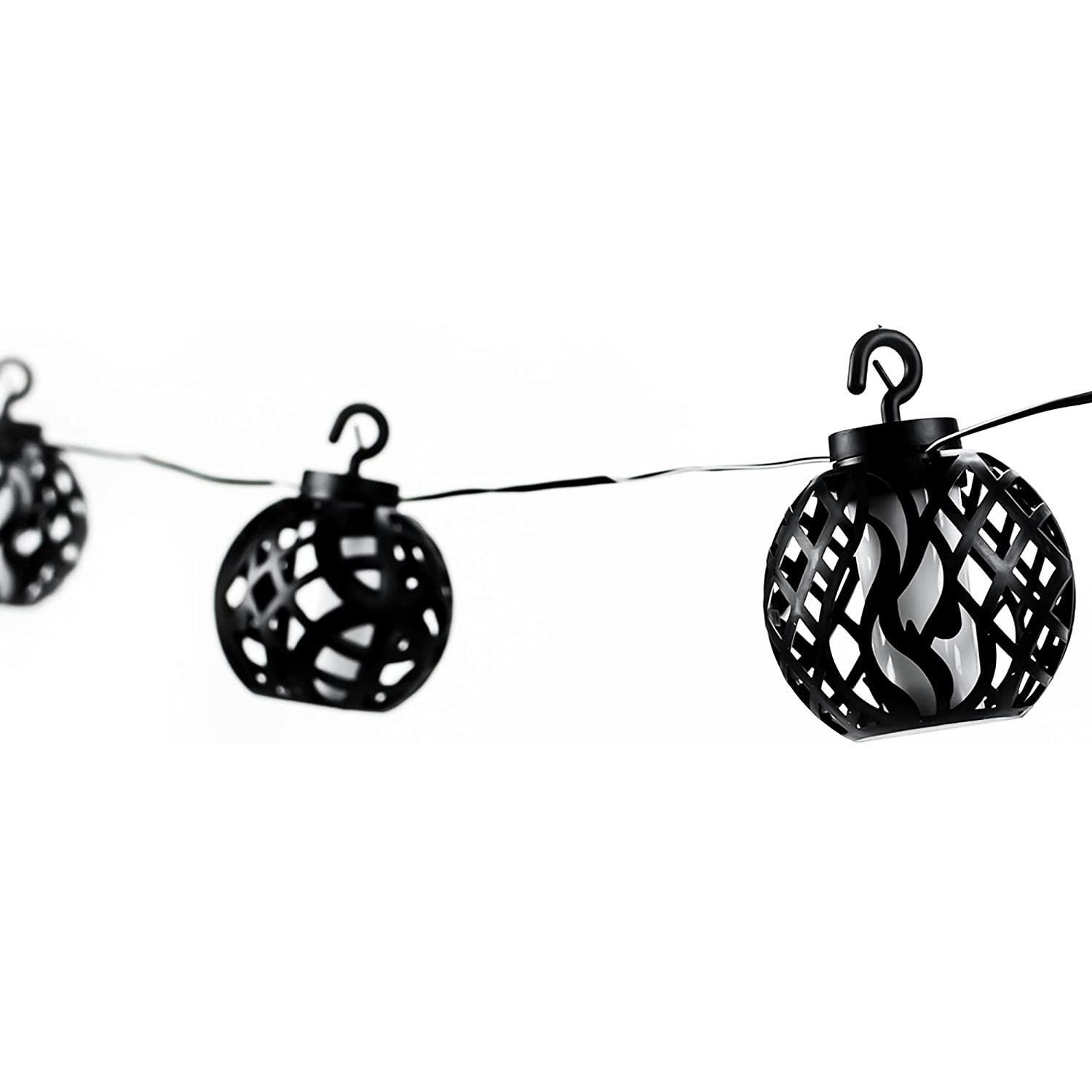 FLAME EFFECT LED SOLAR POWERED STRING LIGHT DECORATE GARDEN OUTDOOR 6PC