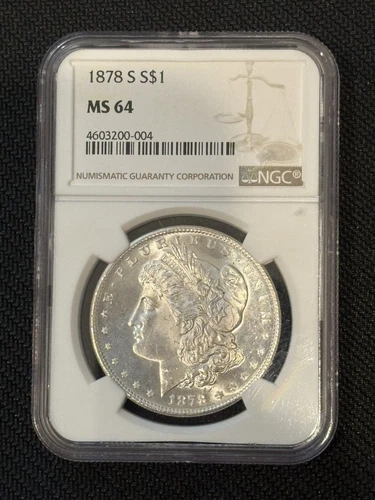 1878-S Morgan Dollar NGC MS-64 Gorgeous Coin