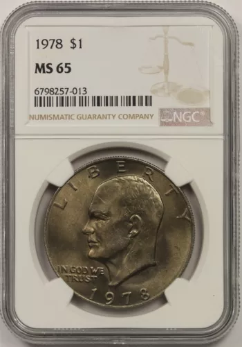 1978 $1 NGC MS 65 Eisenhower IKE Dollar