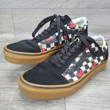 Vans Old Skool Cherry Checker Men 7 / Women 8.5 Classic Skate Shoes
