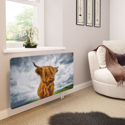 Glasheizkörperabdeckung bedruckt - Highland Cow - Made by Premier Range