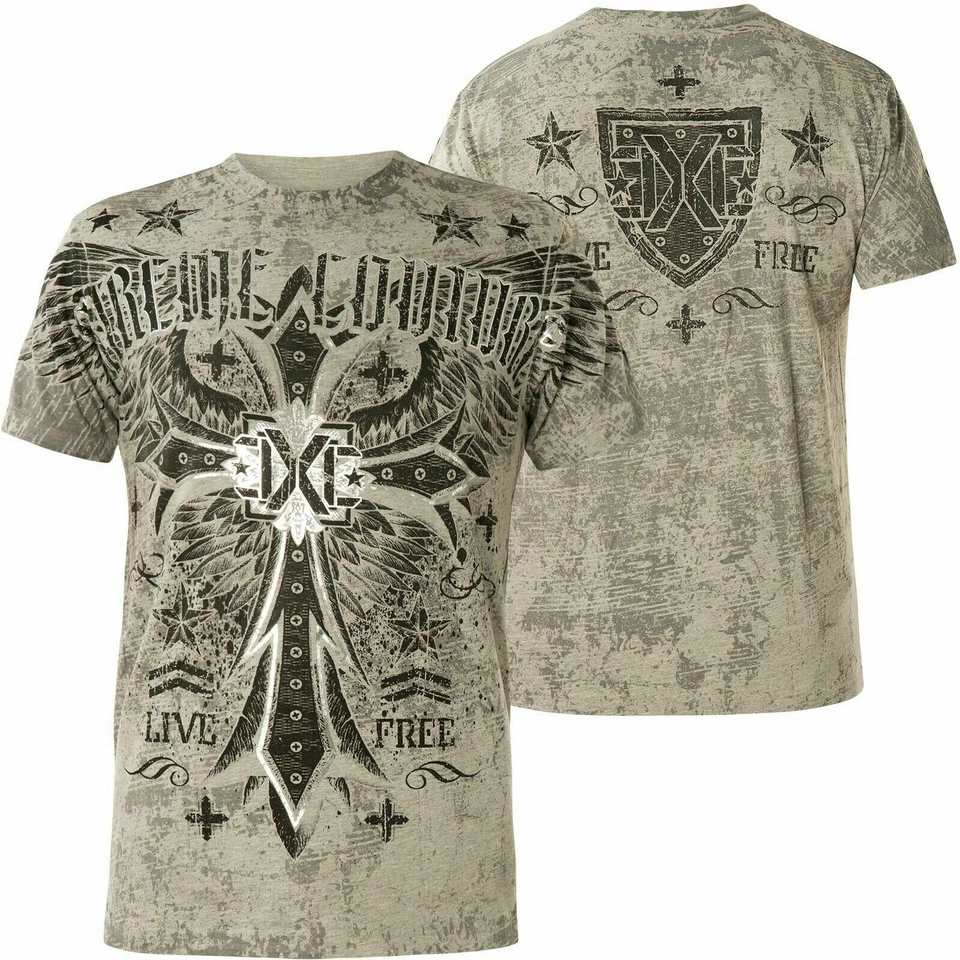 Xtreme Couture By Affliction Fuerza Delta Cruzado UFC Mma Tatuajes Camiseta - Imagen 3 de 4