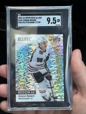 2023 Upper Deck Allure Connor Bedard Rookie Gold Glitter Bomb  /199 SGC 9.5