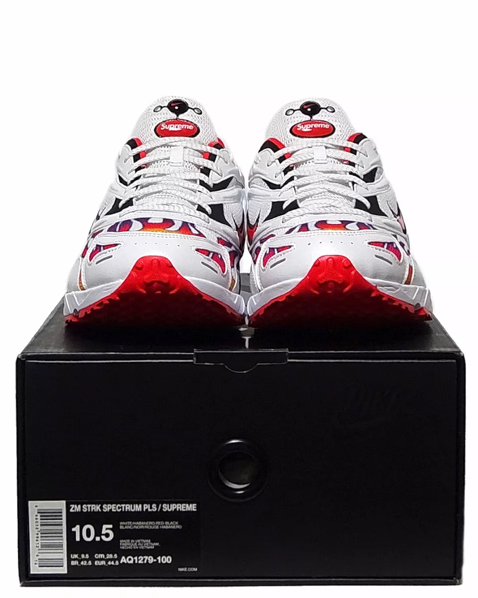 Nike x Supreme Zoom Streak Spectrum Plus 'Supreme White' AQ1279-100 Size 10.5