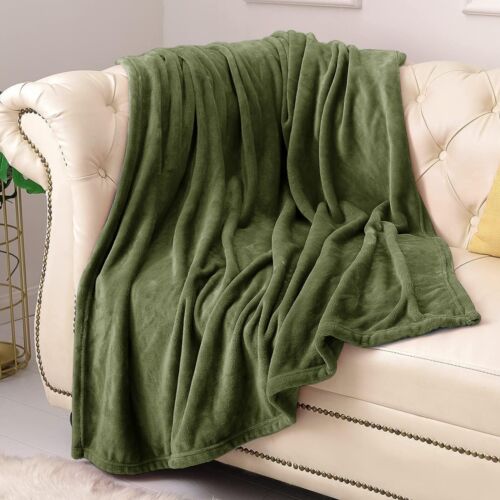 Super Soft Fleece Blanket Sofa Bed Throw Large Faux Fur Reversible Travel Throw - Picture 46 of 82