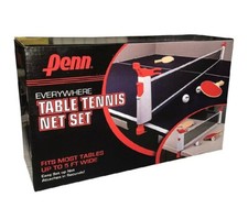 Penn Table Tennis Set Retractable Net & Post 2 Paddles 3 Balls New Sealed