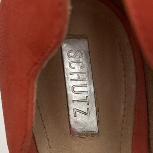 Schutz Women's Size 7 3'' Orange Stiletto Heels (READ) - Image 2 of 4