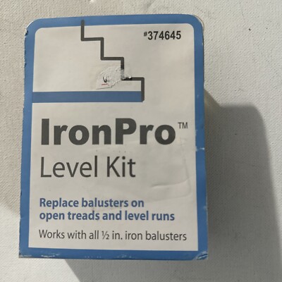  IronPro Level (BLACK) Open Tread Stairway Kit for 1/2'' Iron Baluster