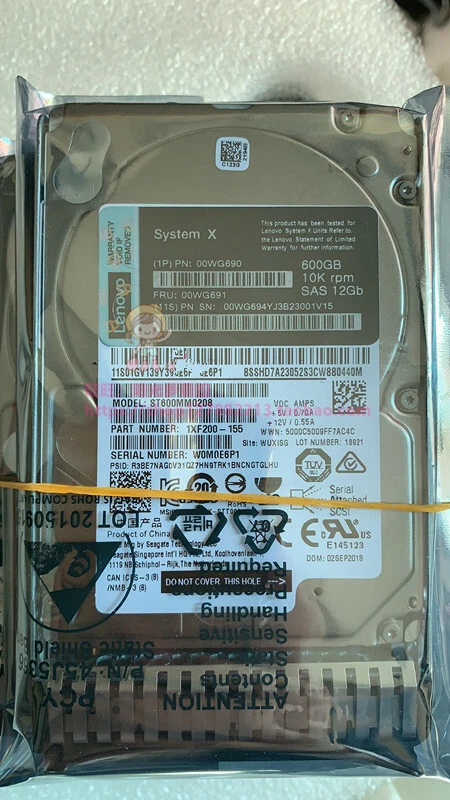 IBM LENOVO 00WG690 00WG691 600GB SAS 10K 12GBPS 2.5" G3HS X3650M5 Hard Drive - Image 2 of 4