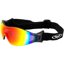G V Z-33 Padded Motorcycle Riding Skydiving Goggles w G-Tech Red Mirror Lens