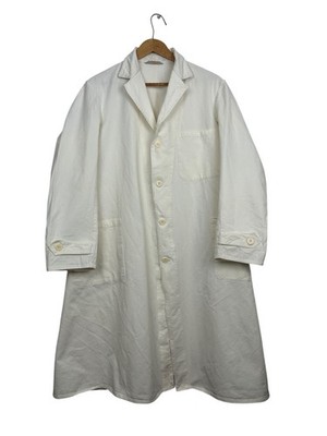 Lutteurs Lab Warehouse Off White Baumwolle Workwear Mantel Coat Größe M