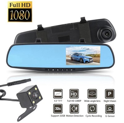 Mirror Camera With 4.5  TFT LCD Crystal-Clear Recording Vehicle Blackbox DVR