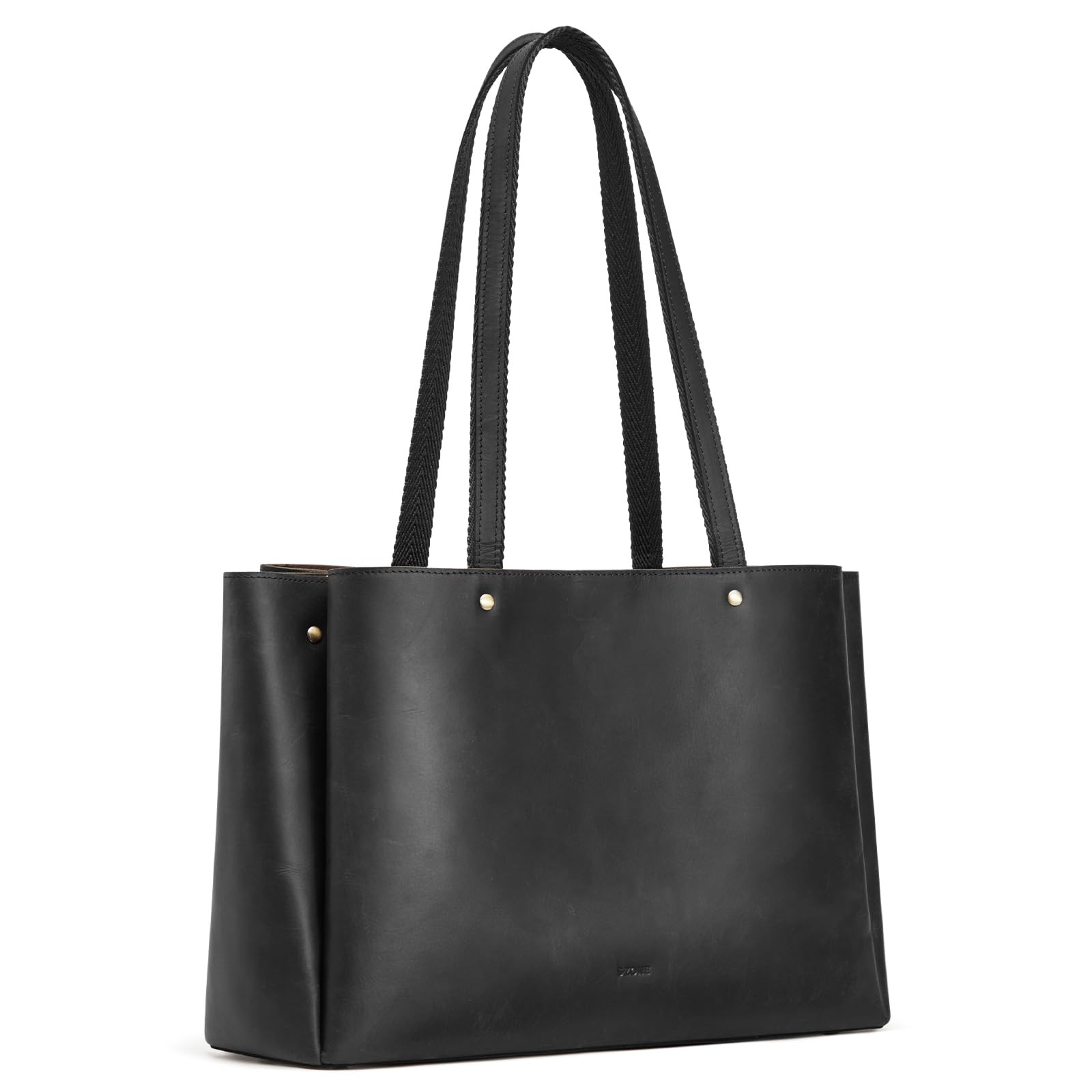 Genuine Leather Tote Bag for Women Work Large Shoulder Handbag with Zipper Co...