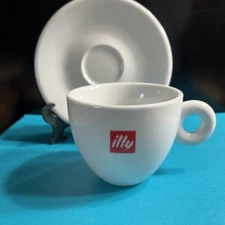 ILLY Cappuccino Coffee 6oz Porcelain Cup & Saucer~Brand New
