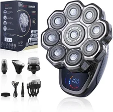 9D Head Shavers for Bald Men, 5-in-1 Electric Razor bawldy 9.0 Ultra Groomie ...