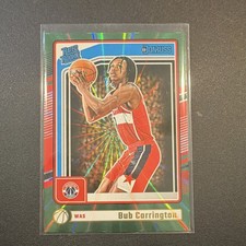 2024-25 Panini Donruss Rated Rookie Bub Carrington Holo Green Laser Wizards #220