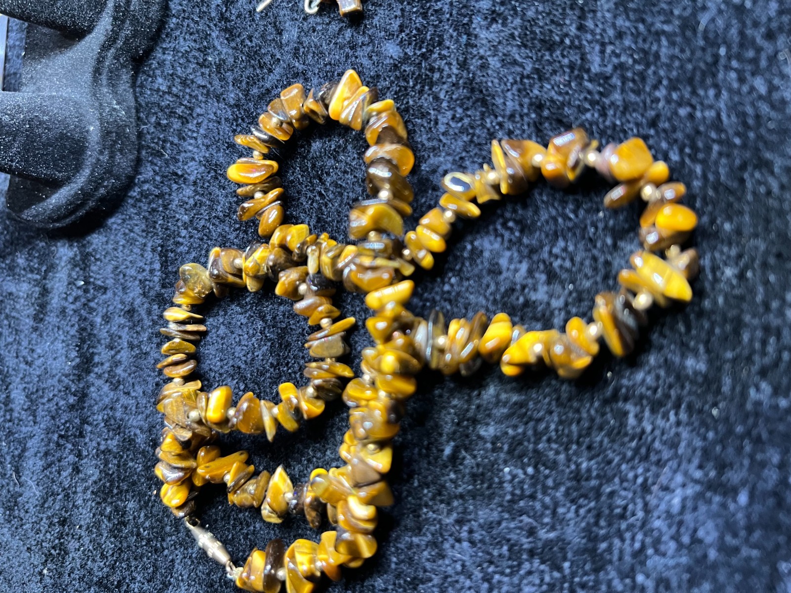 Vintage Tiger Eye  Gemstone Statement Necklace, B… - image 7