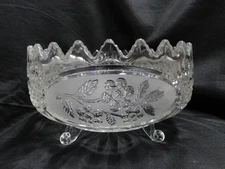 Crystal Clear Industries Flora Collection: 3-Toed Serving Bowl, 8 1/2" x 5" Tall