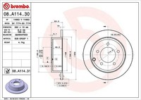 2X Brembo Bremsscheibe Hinterachse U.A. FüR Chrysler, Dodge, Jeep