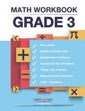 Grade 3 Math Workbook for Classroom or Homeschool Curriculum / Ages 7-8, 68 ...