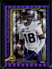 2025 Topps Chrome Justin Jefferson Variation Purple Geometric Refractor SP #/75