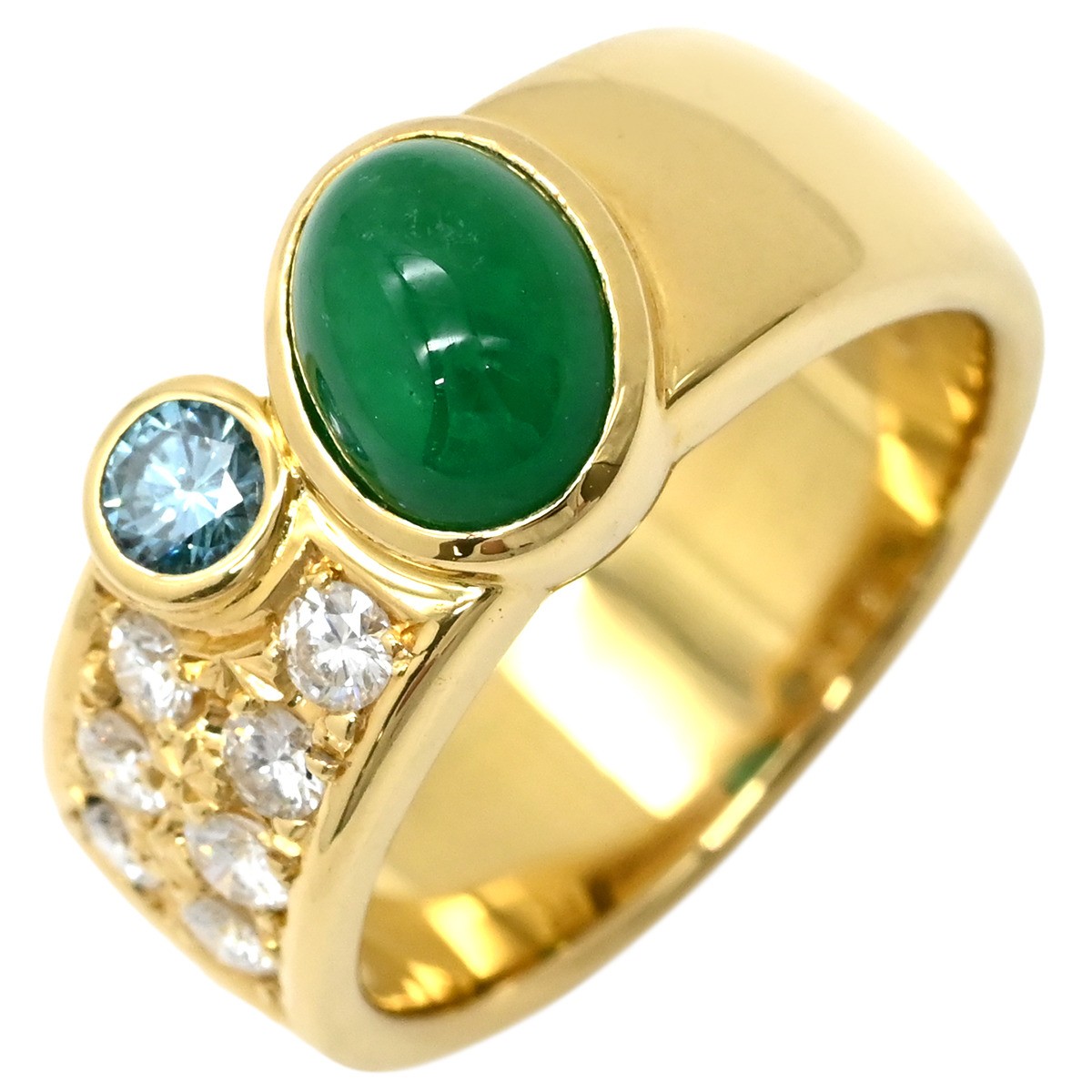 TASAKI Ring ring Emerald Diamond 18K Yellow Gold diamond Emerald Blue diam